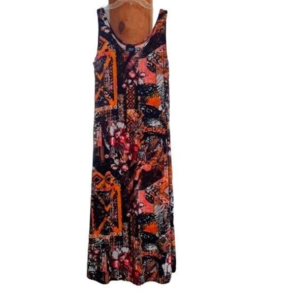 Jostar Women's Floral Print Vibrant Maxi Dress Size Small - Picture 1 of 5